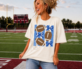 Blue Stripe Football Spirit T-Shirt