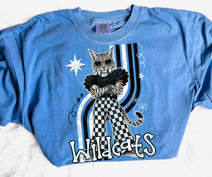 Retro Mascot Checkered Pants Spirit T-Shirt