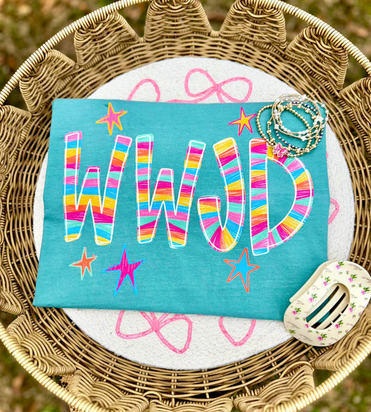 WWJD Colorful Stripes T-Shirt