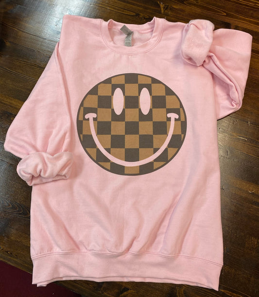 Checkered Smiley Sweatshirt