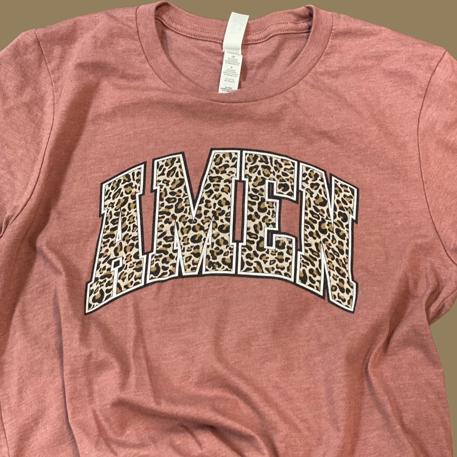 Leopard Amen T-Shirt