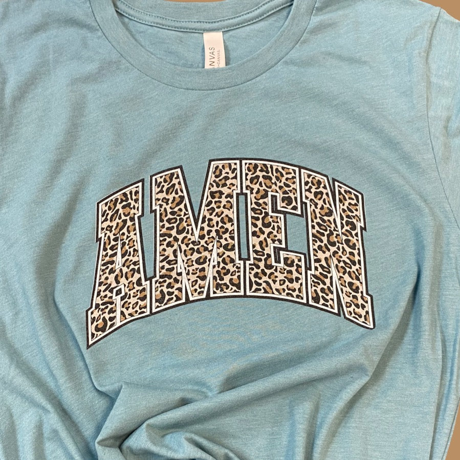 Leopard Amen T-Shirt